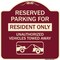 Signmission Parking Lot Reserved Parking for Residents Only Unauthorized Vehicles Towed Away Wit, BU-1818-23417 A-DES-BU-1818-23417 - alternate 1
